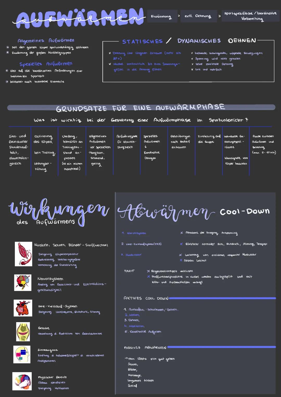 Aufwärmen Sportunterricht Oberstufe: Aufwärmübungen, Dehnen und Abwärmen PDF