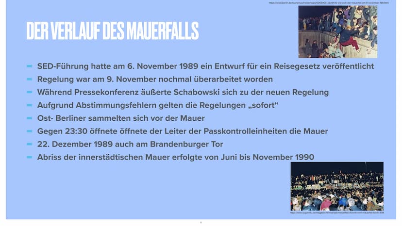 9. NOVEMBER 1989
DER MAUERFALL GLIEDERUNG
Wieso wurde die Mauer
erbaut?
Wie kam es zu dem Mauerfall?
Der Verlauf des Mauerfalls
Folgen des M