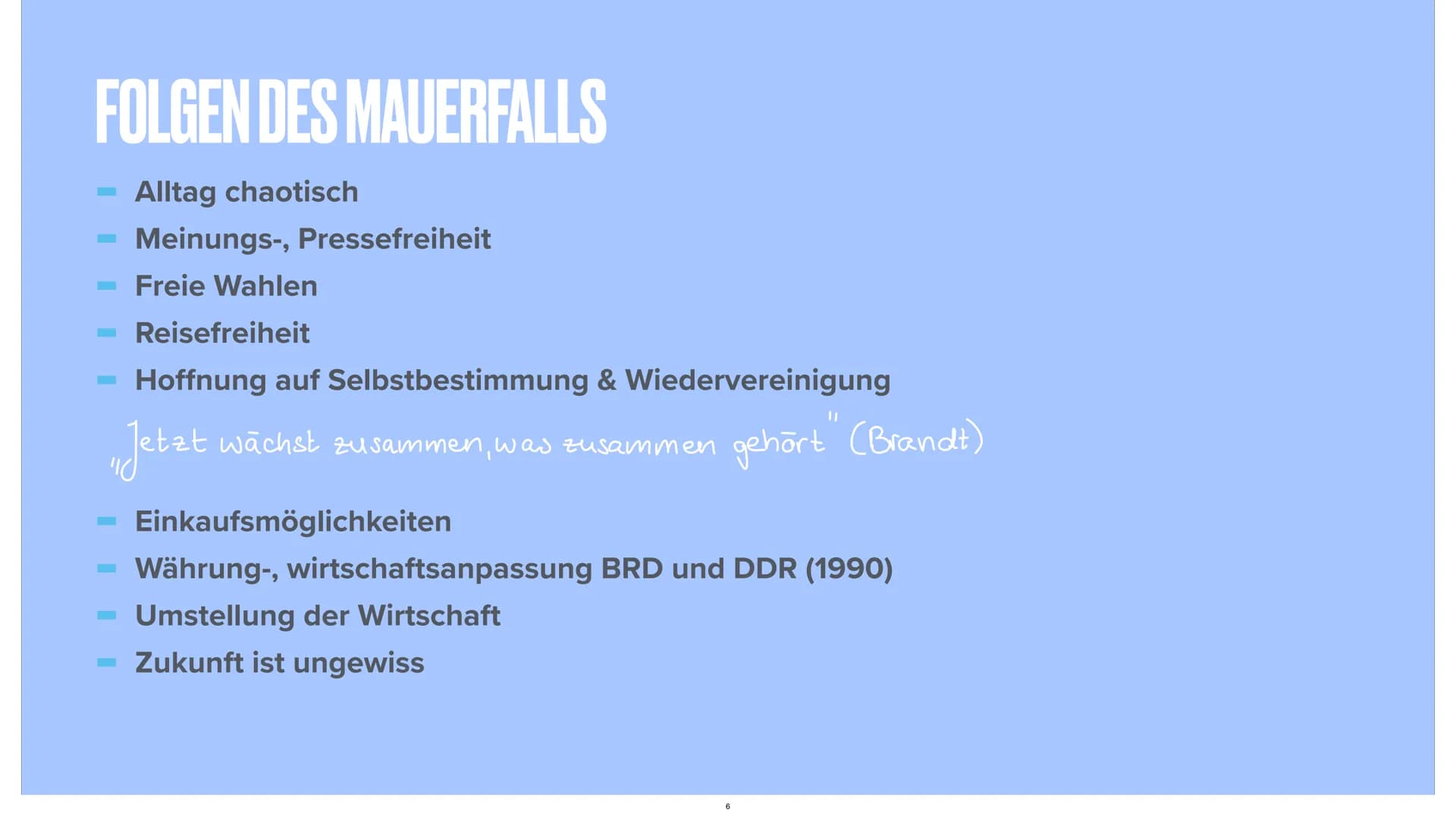 9. NOVEMBER 1989
DER MAUERFALL GLIEDERUNG
Wieso wurde die Mauer
erbaut?
Wie kam es zu dem Mauerfall?
Der Verlauf des Mauerfalls
Folgen des M