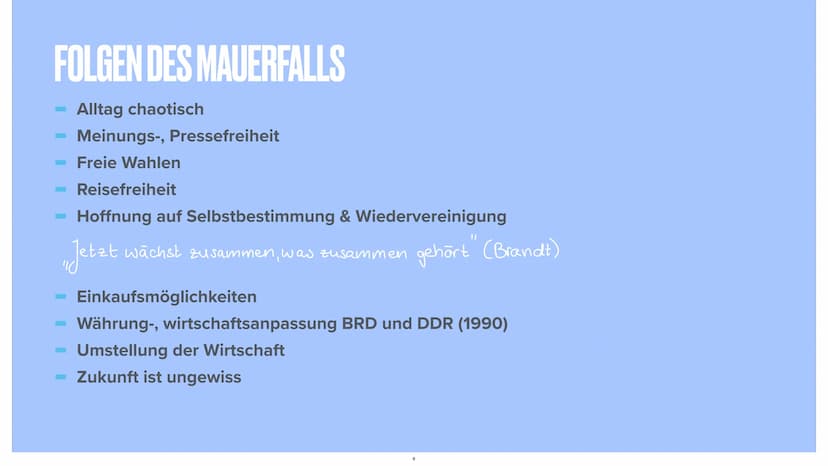 9. NOVEMBER 1989
DER MAUERFALL GLIEDERUNG
Wieso wurde die Mauer
erbaut?
Wie kam es zu dem Mauerfall?
Der Verlauf des Mauerfalls
Folgen des M