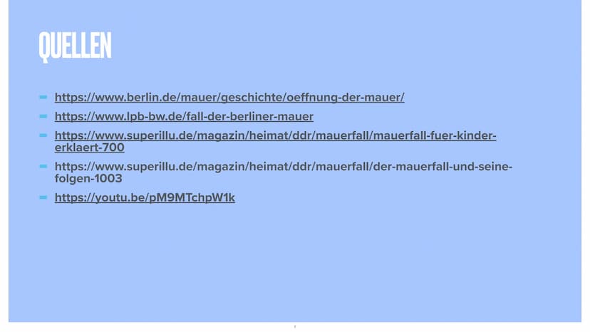 9. NOVEMBER 1989
DER MAUERFALL GLIEDERUNG
Wieso wurde die Mauer
erbaut?
Wie kam es zu dem Mauerfall?
Der Verlauf des Mauerfalls
Folgen des M