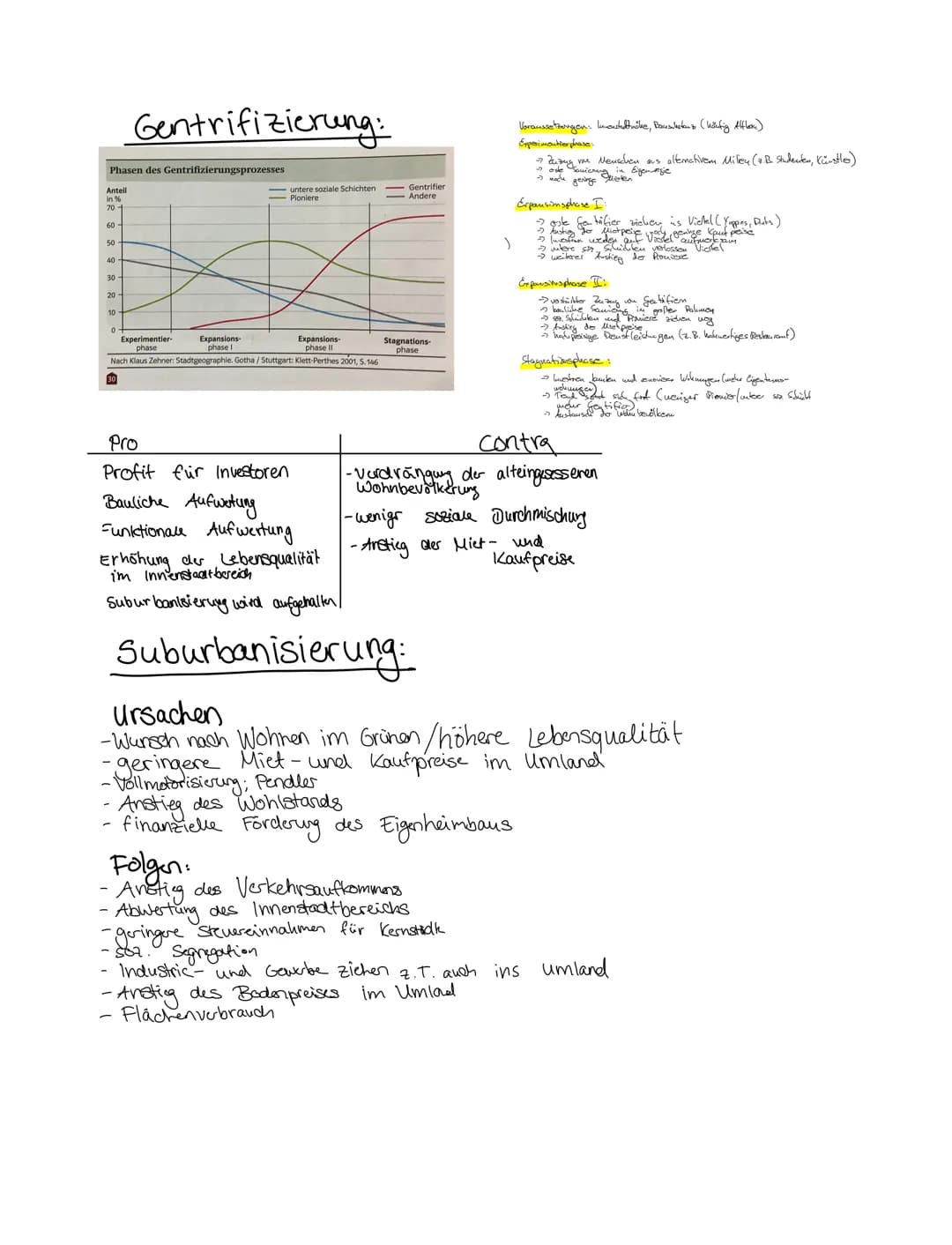 Stadtgeographie
Stadtstrukturmodelle:
Modelle der funktionalen Gliederung von Stadt und Stadtumland
Kreis-Modell CBD
(nach Burgess)
von inne