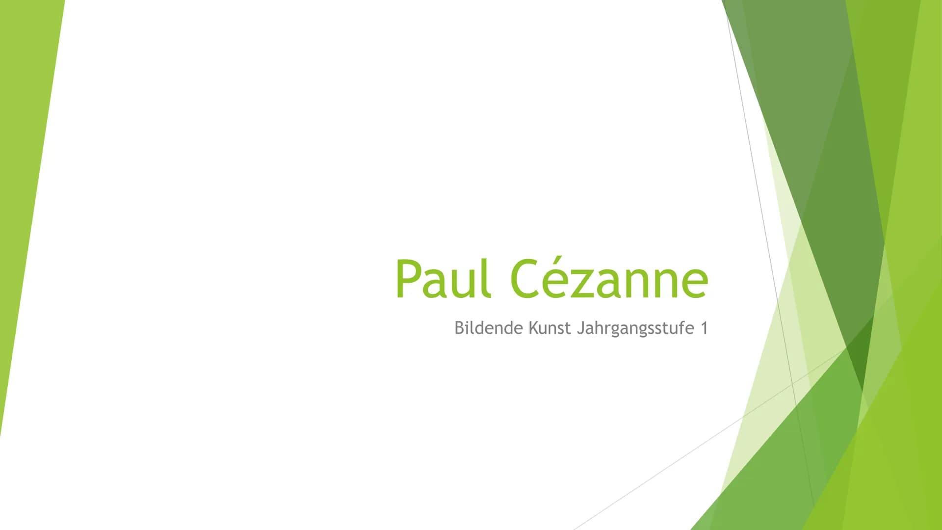 Paul Cézanne
Bildende Kunst Jahrgangsstufe 1 - Kunst im 19.
Jahrhundert
Sein Leben
Sein Malstil
PAUL CEZANNE
KUNST IM 13. JAHRHUNDERT
Klassi