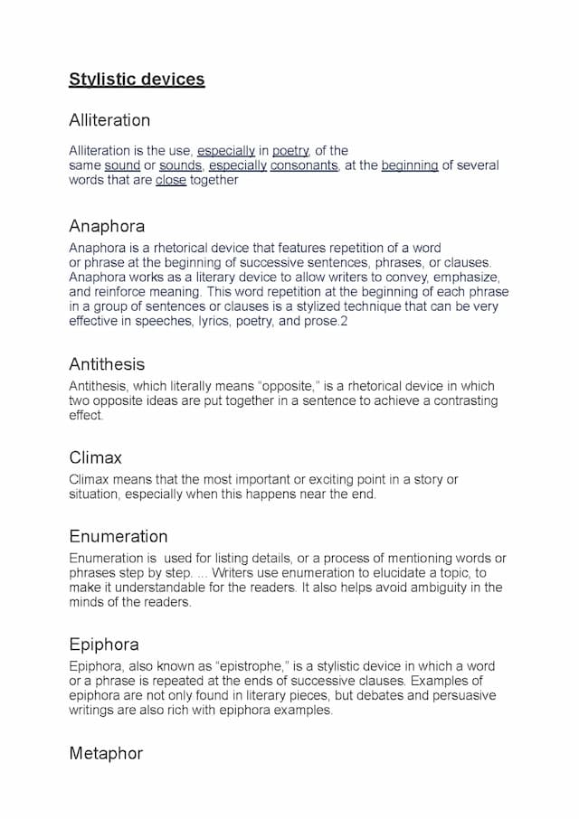 Know stylistic devices thumbnail