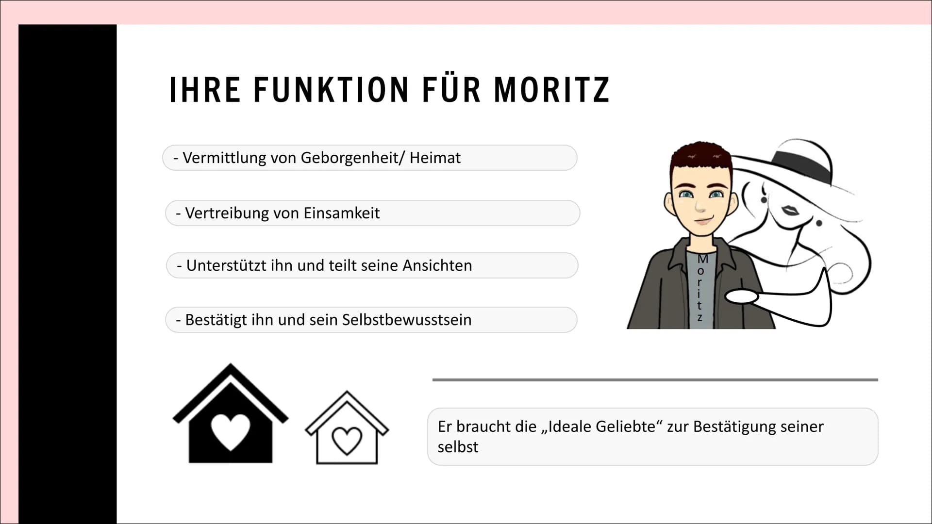 Corpus Delicti
DIE IDEALE
GELIEBTE“
@alina_ hmn GLIEDERUNG
- Wer ist die ,,ideale Geliebte"?
- Ihre Funktion für Moritz
- Warum überlässt er