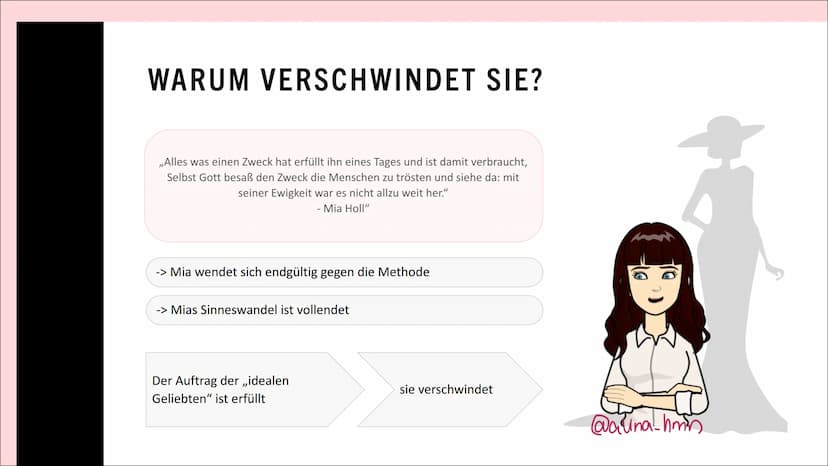 Corpus Delicti
DIE IDEALE
GELIEBTE“
@alina_ hmn GLIEDERUNG
- Wer ist die ,,ideale Geliebte"?
- Ihre Funktion für Moritz
- Warum überlässt er