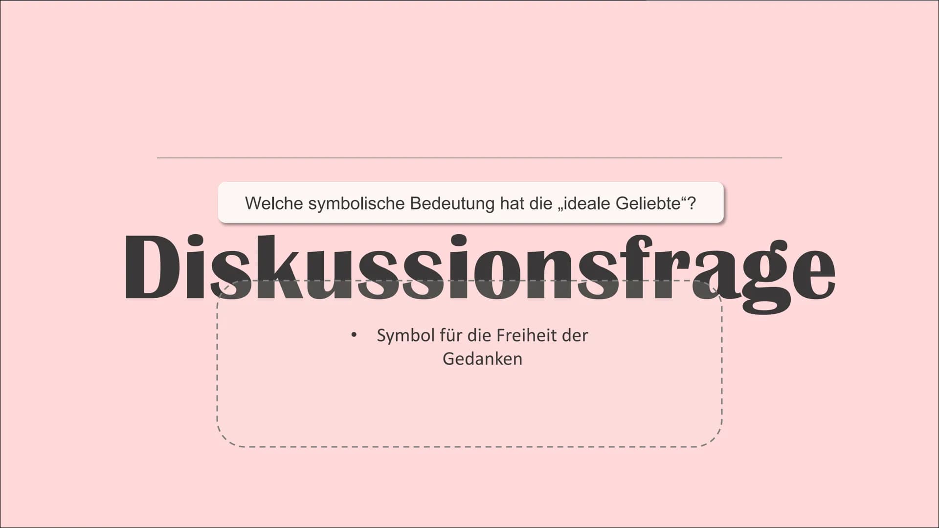 Corpus Delicti
DIE IDEALE
GELIEBTE“
@alina_ hmn GLIEDERUNG
- Wer ist die ,,ideale Geliebte"?
- Ihre Funktion für Moritz
- Warum überlässt er