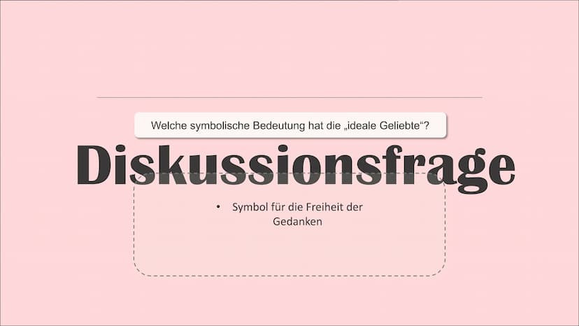 Corpus Delicti
DIE IDEALE
GELIEBTE“
@alina_ hmn GLIEDERUNG
- Wer ist die ,,ideale Geliebte"?
- Ihre Funktion für Moritz
- Warum überlässt er