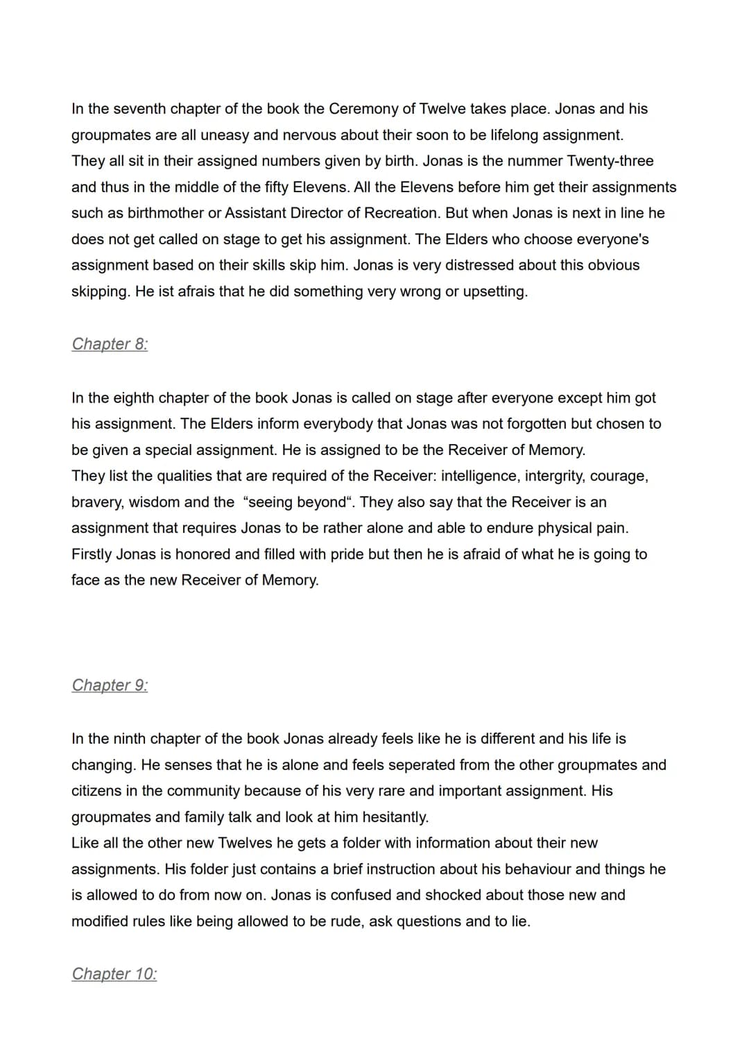 My Reading-Log
Title of the book: The Giver
Author: Lois Lowry
Page count: 136
Name: xx
Grade: 10
Teacher: xx
Read between 13th April, 2022 