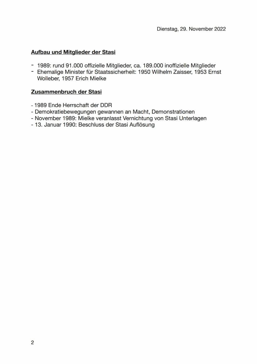 Die Stasi
WIE WEIT DARF EIN GEHEIMDIENST GEHEN?
29.11.2022 1.
Herzlich Willkommen zu meiner Präsentation
Die Stasi - Wie weit darf ein Gehei