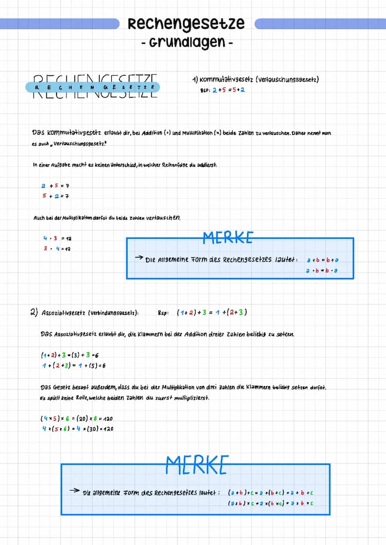 Know Rechengesetze und mathematische Grundlagen  thumbnail