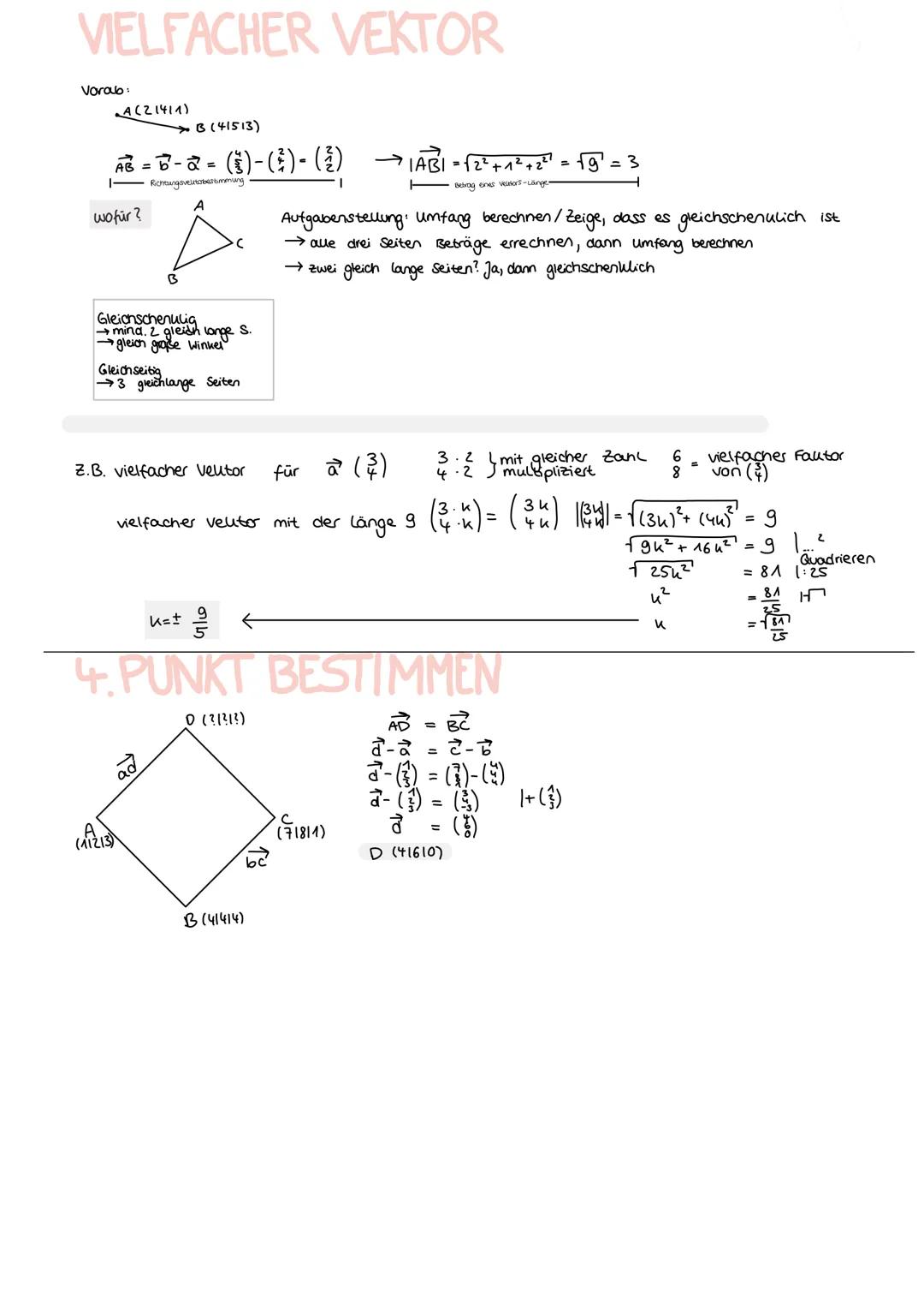# VEKTOREN

BASICS

3D-Vektorengeometrie

Gegenventor

()()()

Repräsentanten:

$\overrightarrow{a}$ = $\overrightarrow{OA}$ = Ofsvektor zu 
