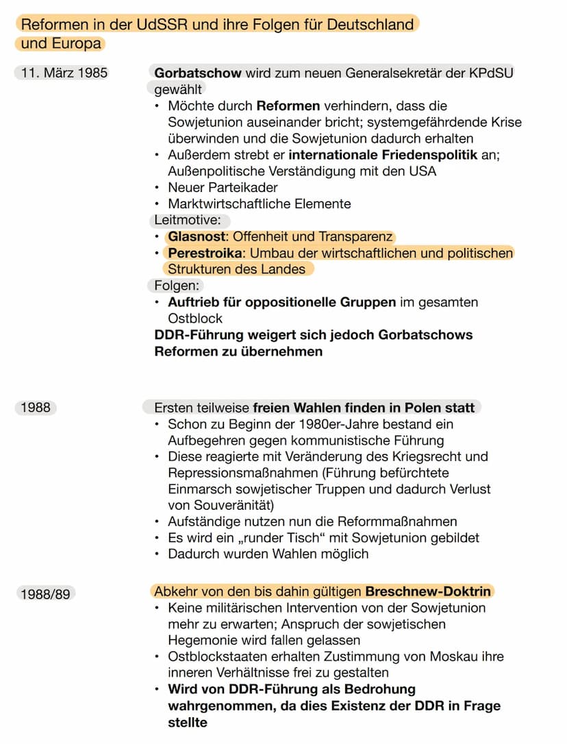Vorraussetzungen UdSSR:
●
●
●
●
●
●
Überwindung der deutschen Teilung
●
Nationalitäten-Konflikt
1/5 der Bevölkerung unterhalb der
Armutsgren