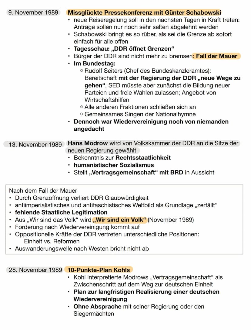 Vorraussetzungen UdSSR:
●
●
●
●
●
●
Überwindung der deutschen Teilung
●
Nationalitäten-Konflikt
1/5 der Bevölkerung unterhalb der
Armutsgren