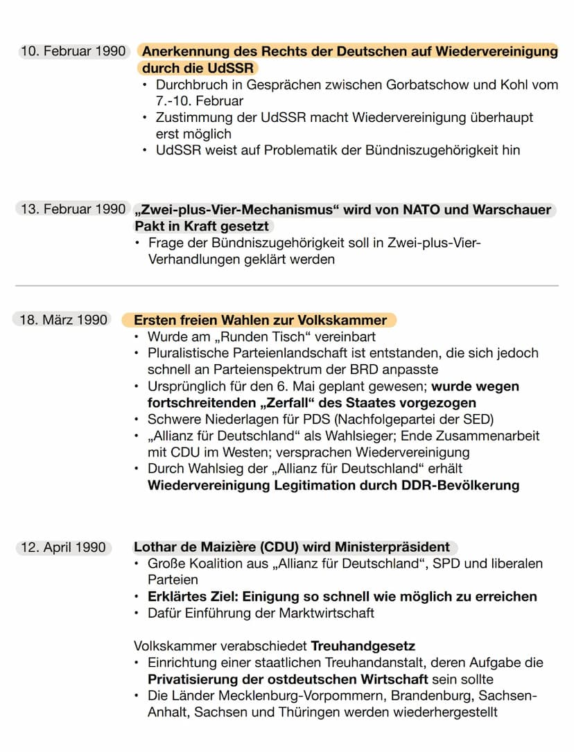 Vorraussetzungen UdSSR:
●
●
●
●
●
●
Überwindung der deutschen Teilung
●
Nationalitäten-Konflikt
1/5 der Bevölkerung unterhalb der
Armutsgren