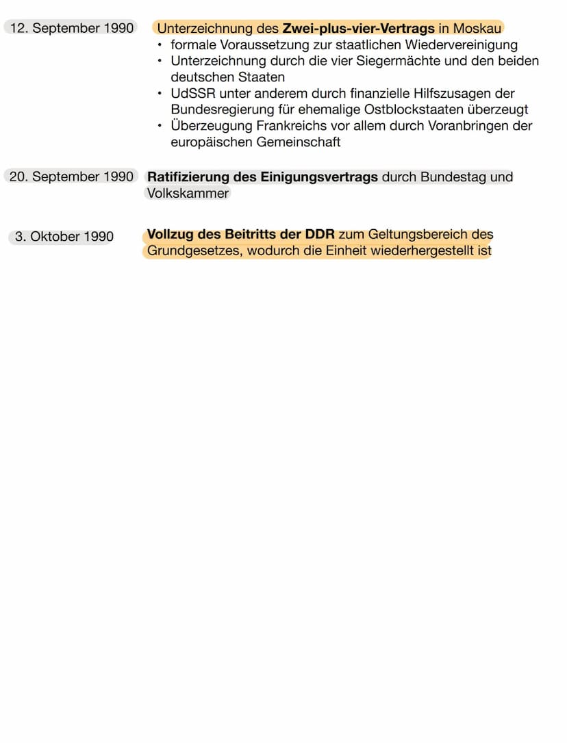Vorraussetzungen UdSSR:
●
●
●
●
●
●
Überwindung der deutschen Teilung
●
Nationalitäten-Konflikt
1/5 der Bevölkerung unterhalb der
Armutsgren