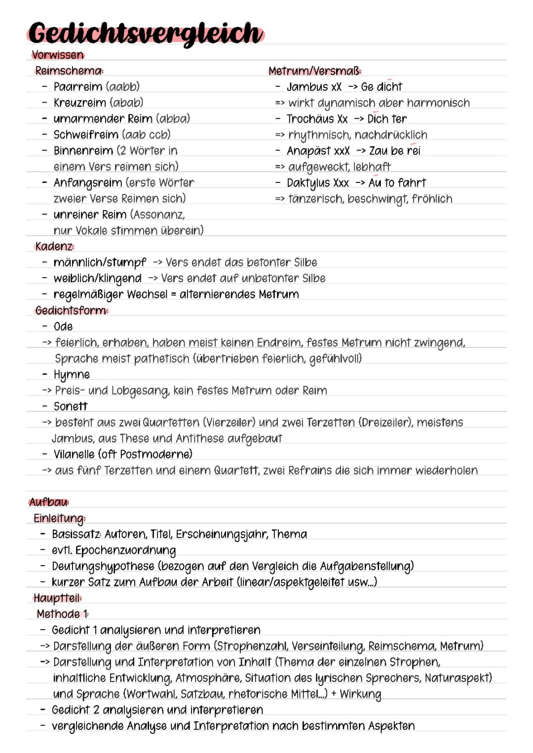  Gedichtsvergleich 