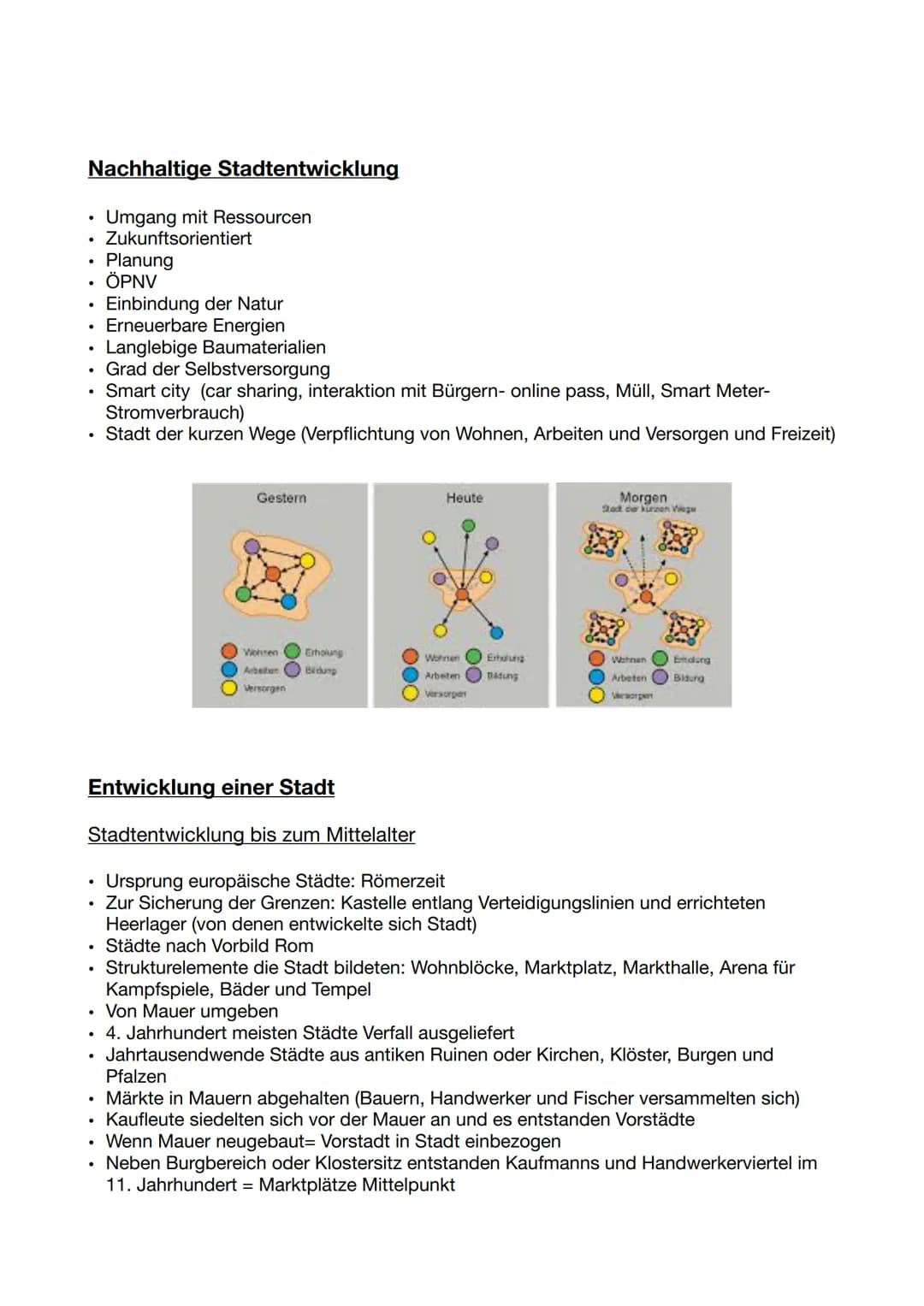 Funktionale Gliederung
Räumliche Gliederung nach Funktion und Nutzen der Stadt
Wichtig für Stadtplanung und Raumordnung
• Funktionen siedeln