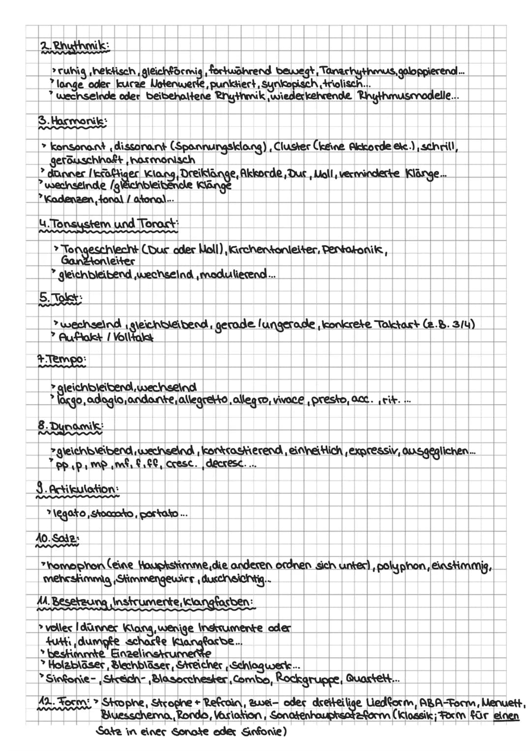 1.Theorie
1. Rhythmus und Metrum
Komplementärrhythmus: zwei oder mehr Stimmen ergänzen sich in ihrer rhythmischen Gestalt so, dass
sich dadu