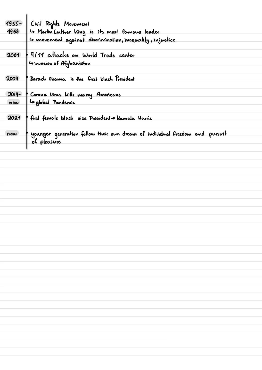 # american history

1492 the discovery of America

↳ Christoph Columbus searched a see route to India and discovered America

1600's Europea