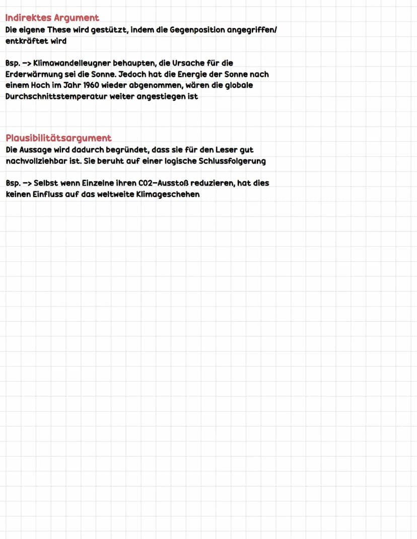 ARGUMENTATIONSTYPEN
1. Autoritätsargument
2. Faktenargument
3. Normatives Argument
4. Analogisierendes Argument
5. Indirektes Argument
6. Pl