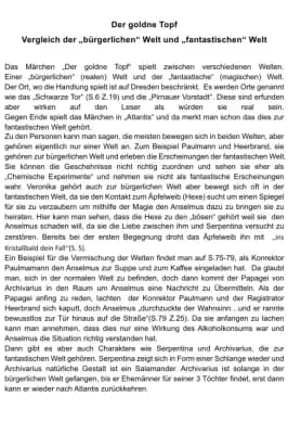 Know Der goldne Topf - Vergleich der „magischen“ & „bürgerlichen“ Welt thumbnail