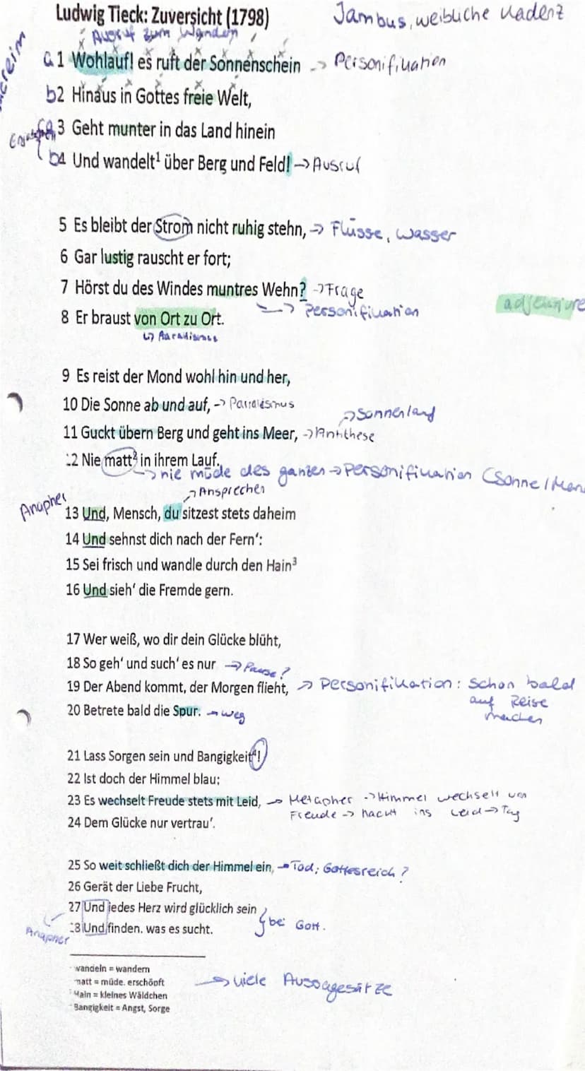 Thema der Unterrichtsreihe: unterwegs sein: Lyrik von der Romantik bis zur
Gegenwart
Aufgabentyp IB: vergleichende Analyse literarischer Tex