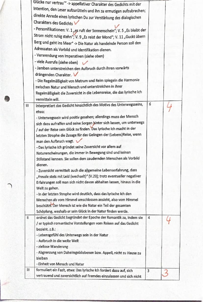 Thema der Unterrichtsreihe: unterwegs sein: Lyrik von der Romantik bis zur
Gegenwart
Aufgabentyp IB: vergleichende Analyse literarischer Tex