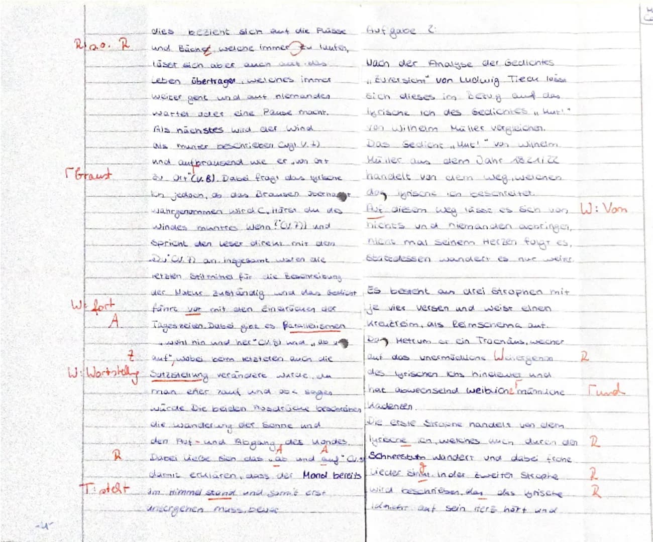 Thema der Unterrichtsreihe: unterwegs sein: Lyrik von der Romantik bis zur
Gegenwart
Aufgabentyp IB: vergleichende Analyse literarischer Tex
