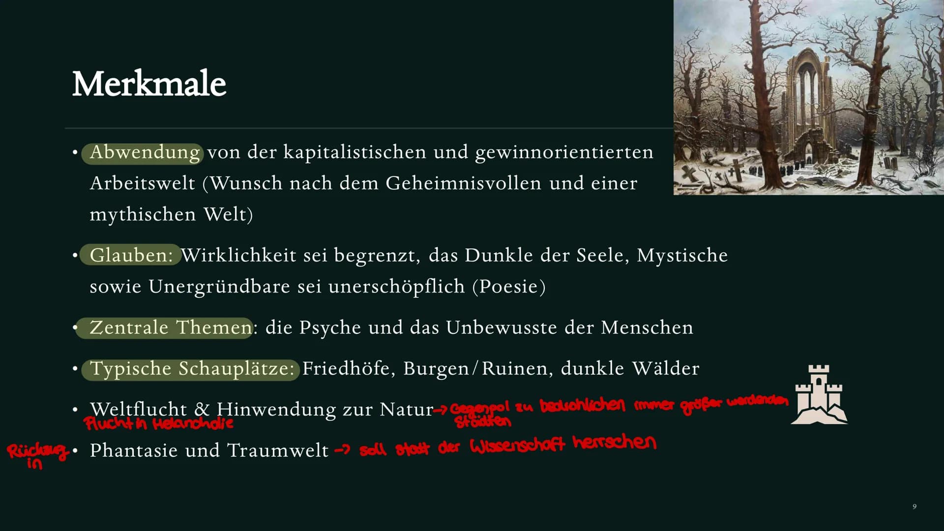 Romantik
EPOCHE DER
GROBEN GEFÜHLE
Deutsch Präsentation Seraphina Bowitz Inhalt
●
●
• Historischer Hintergrund
●
●
Phasen
• Merkmale
●
Epoch
