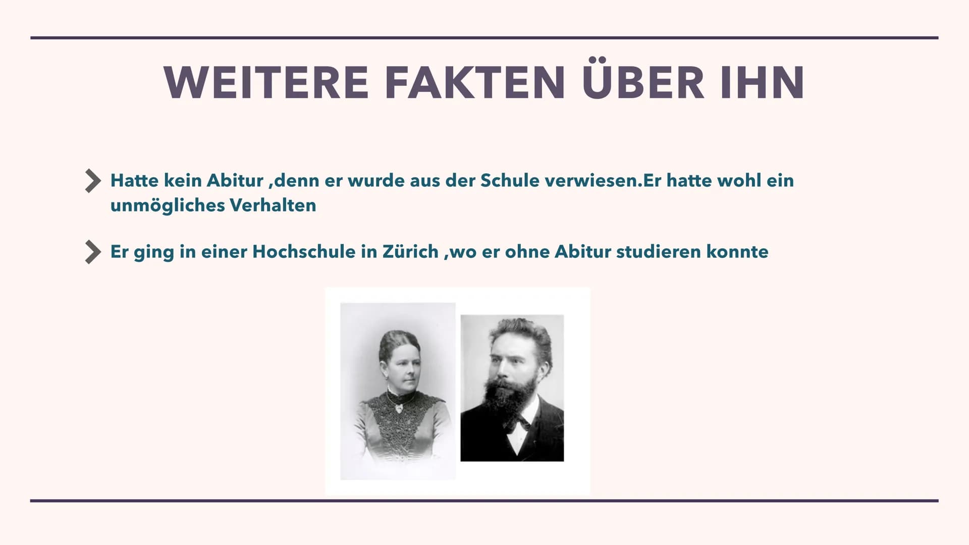 Wilhelm Conrad Röntgen's Entdeckung:
RÖNTGENSTRAHLUNG
Von Elma INHALTSVERZEICHNIS
Part 1 :
Wilhelms Biografie,seine Persönlichkeit und seine