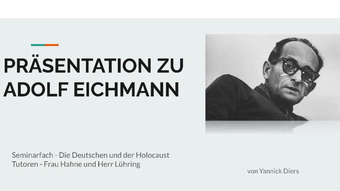 Alles über Adolf Eichmann: Zitate, Stammbaum und mehr