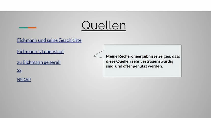 PRÄSENTATION ZU
ADOLF EICHMANN
Seminarfach - Die Deutschen und der Holocaust
Tutoren - Frau Hahne und Herr Lühring
von Yannick Diers 1166
Gl