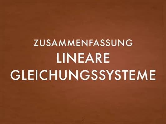 Know Zusammenfassung Lineare Gleichungssysteme thumbnail