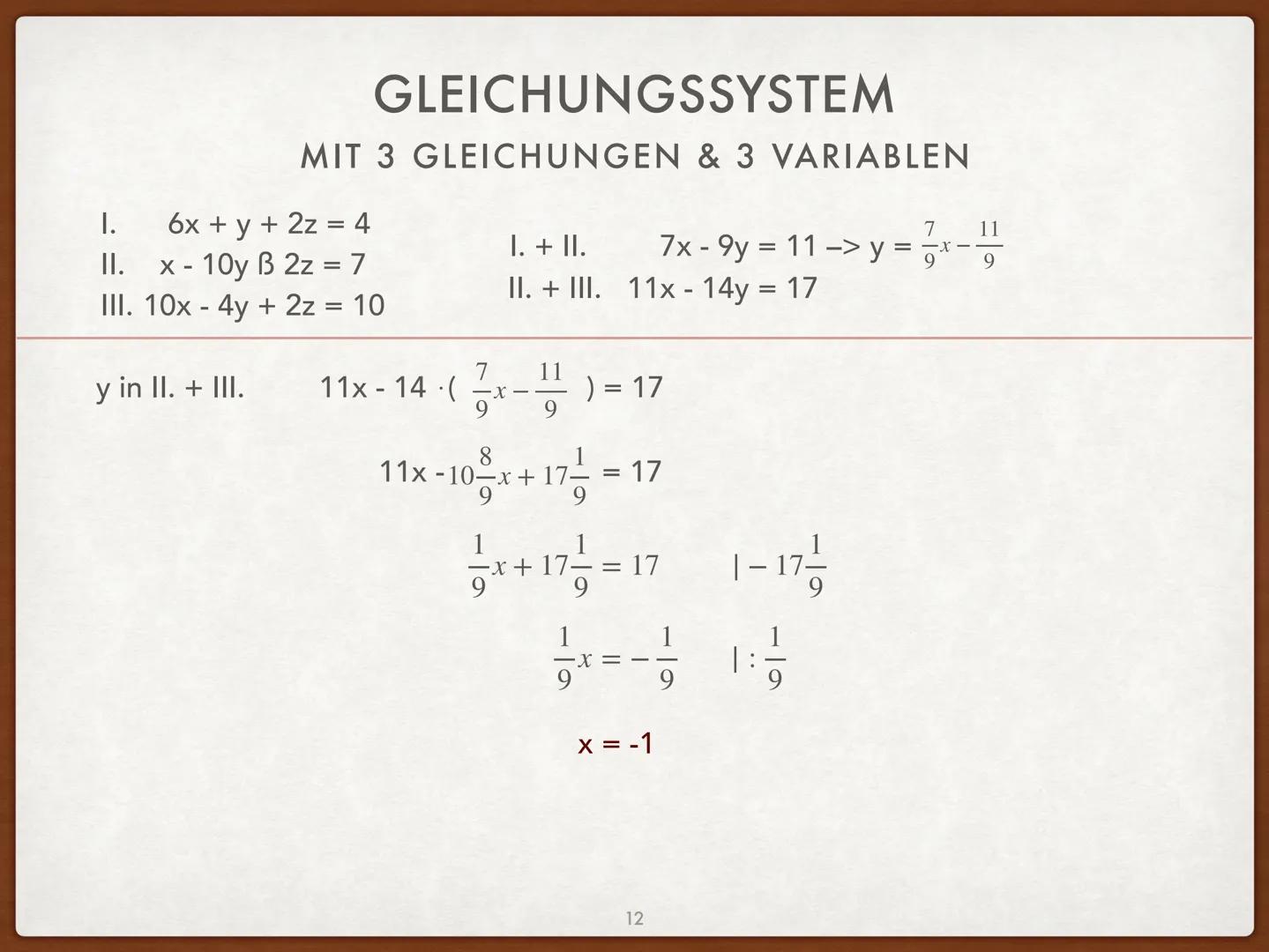 
<h2 id="definitionen">Definitionen</h2>
<p>Die Form ax + by = c von linearen Gleichungen nennt man die allgemeine Form. Die Form y = mx + n