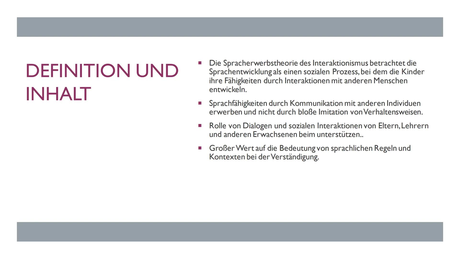 SPRACHERWERBSTHEORIEN
PRÄSENTATION VON JAN WIEDENHOFF KAPITEL ÜBERSICHT
1. Behaviorismus
1.1 Definition und Inhalt
1.2 Burrhus Frederic Skin