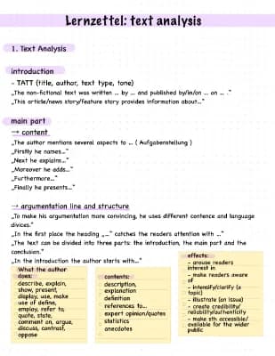 Know text analysis klasse 11/12  thumbnail