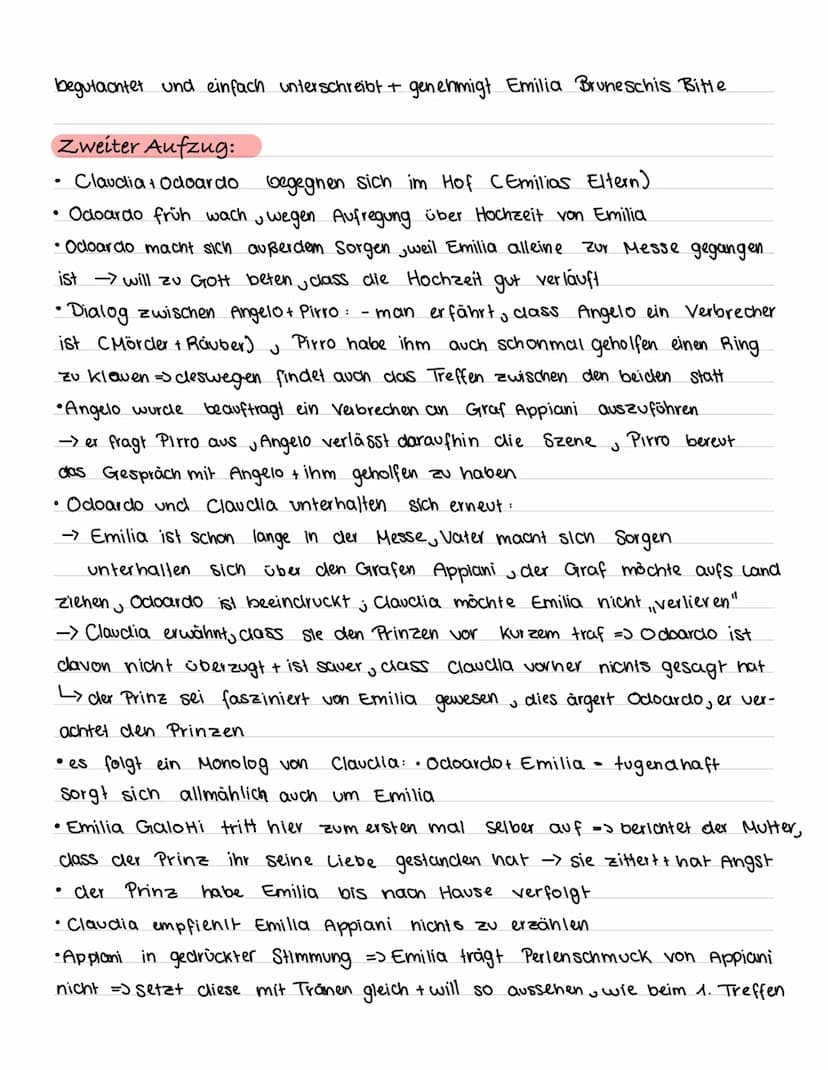 EMILIA GALOTTI
Personen: -Emilia Galotti
- Odoardo + Claudia → Eltern von Emilia.
- Hettore Gonzaga -> Prinz von Gustalla
Marinelli > Kammer