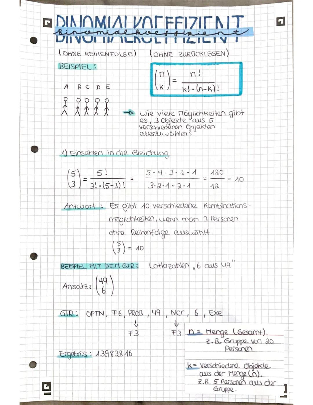 EDINIOMIΛI VOΓΕΕΙΖΙΓΛΙΤ
Binomial hoe
DIIVOLI ILMULIIILILIV
sizie
(OHNE REIHENFOLGE) (OHNE ZURÜCK LEGEN)
BEISPIEL:
IG
A
at
B C D E
¡II
5
3
j
