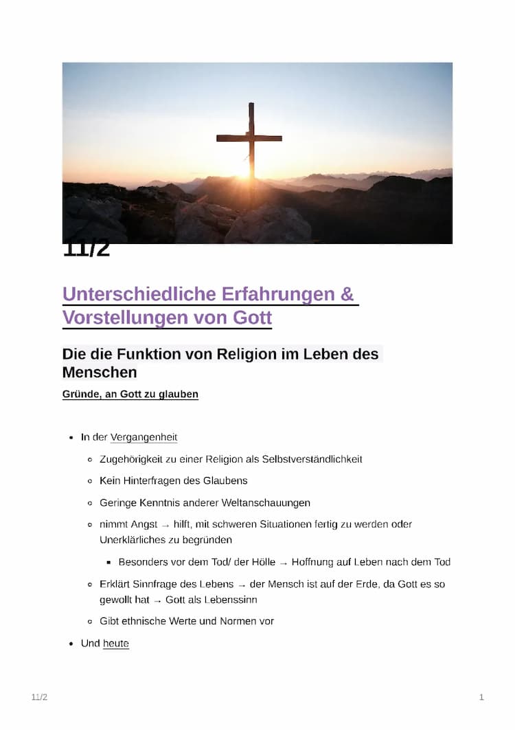 Know Zusammenfassung evangelische Religion 11/2 Abitur  thumbnail