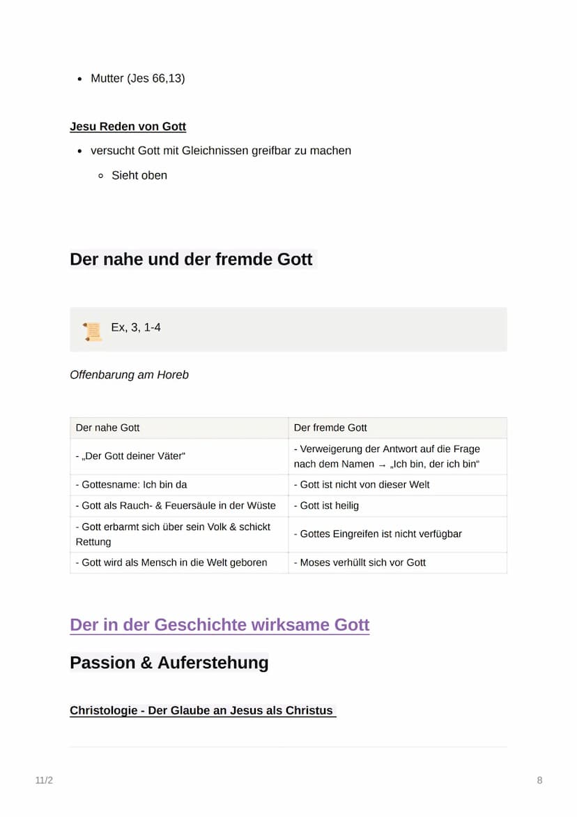 11/2
II/Z
+
Unterschiedliche Erfahrungen &
Vorstellungen von Gott
Die die Funktion von Religion im Leben des
Menschen
Gründe, an Gott zu gla