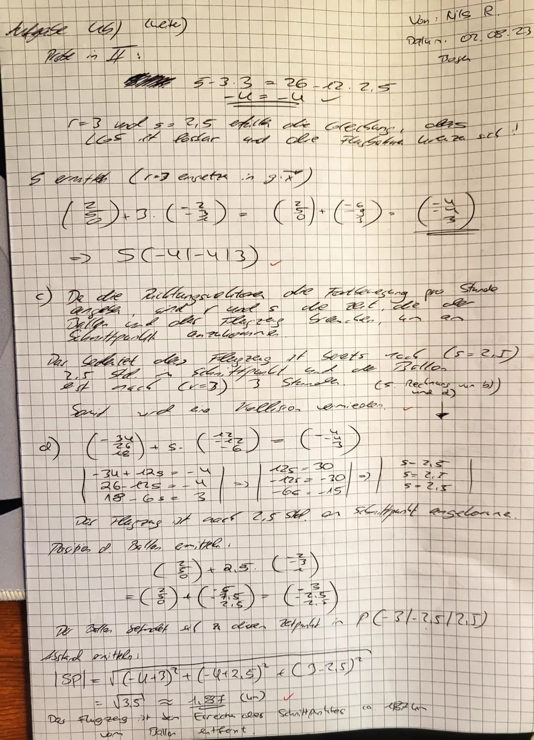 Name:
Vils Rosenberger
Hilfsmittelfreier Teil
Q1 MG3 WEBE
4. Klausur Nachschreibtermin
Aufgabe 1 (Grundlagen: 2+2+2+2+2 Punkte)
Gegeben sind