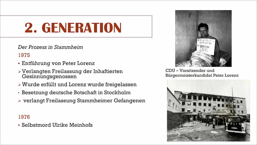 Von Jessy, Emely und Mayda
RAF
Rote Armee Fraktion INHALTSVERZEICHNIS
■
Allgemein
I
Entstehungsgeschichte
> Vorgeschichte
1. Generation
2. G