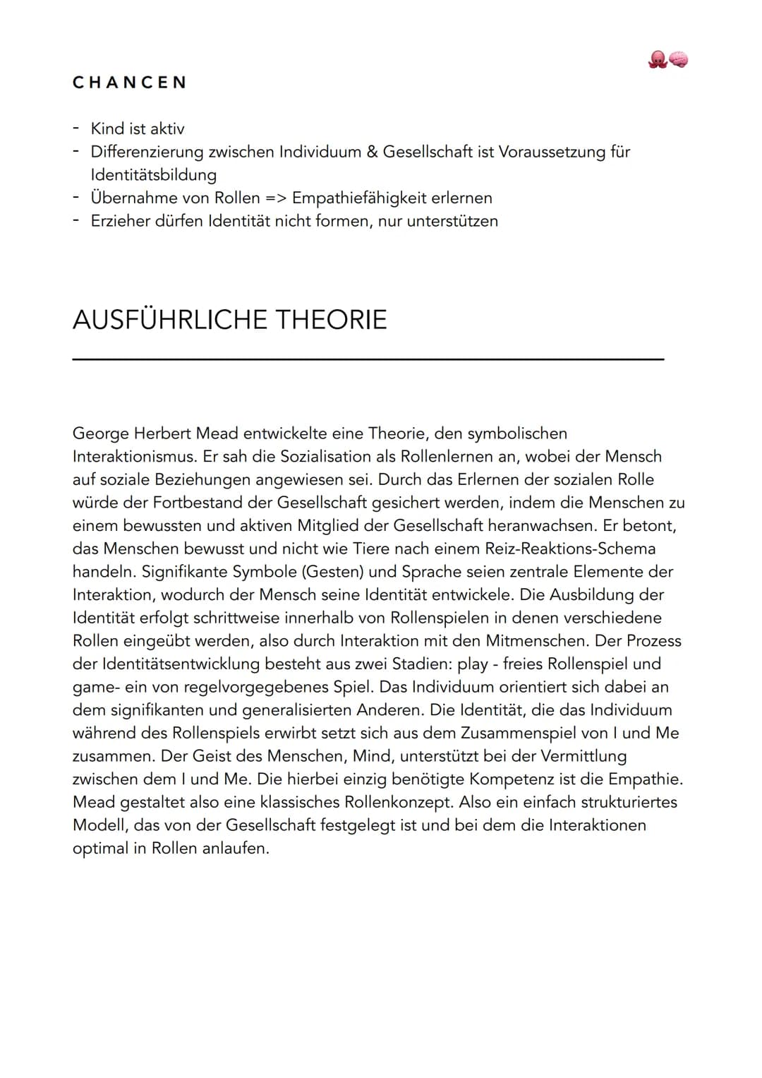 LERNZETTEL MEAD
MEAD ALLGEMEIN
BIOGRAFIE
1863 geboren
amerikanischer Soziologe und Philosoph
Professor der Universität Chicago
- gab der Soz