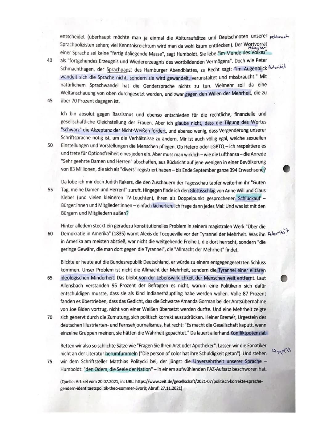 Gymnasium Dresden B
Name:
Deutsch Grundkurs 12deu4
Bearbeitungszeit:
Zugelassenes Hilfsmittel: Duden
Themen: Literarische Erörterung/Sachtex