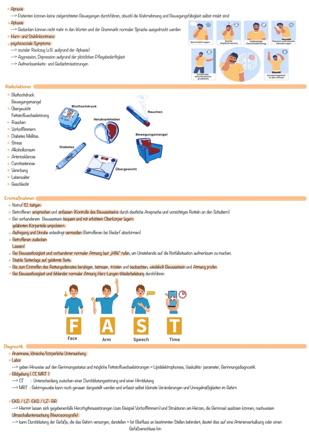 Apoplex (Schlaganfall)
Definition
= umgangssprachlich als Schlaganfall, Hirninfarkt oder Hirnschlag bezeichnet und beschreibt plötzliche (sc