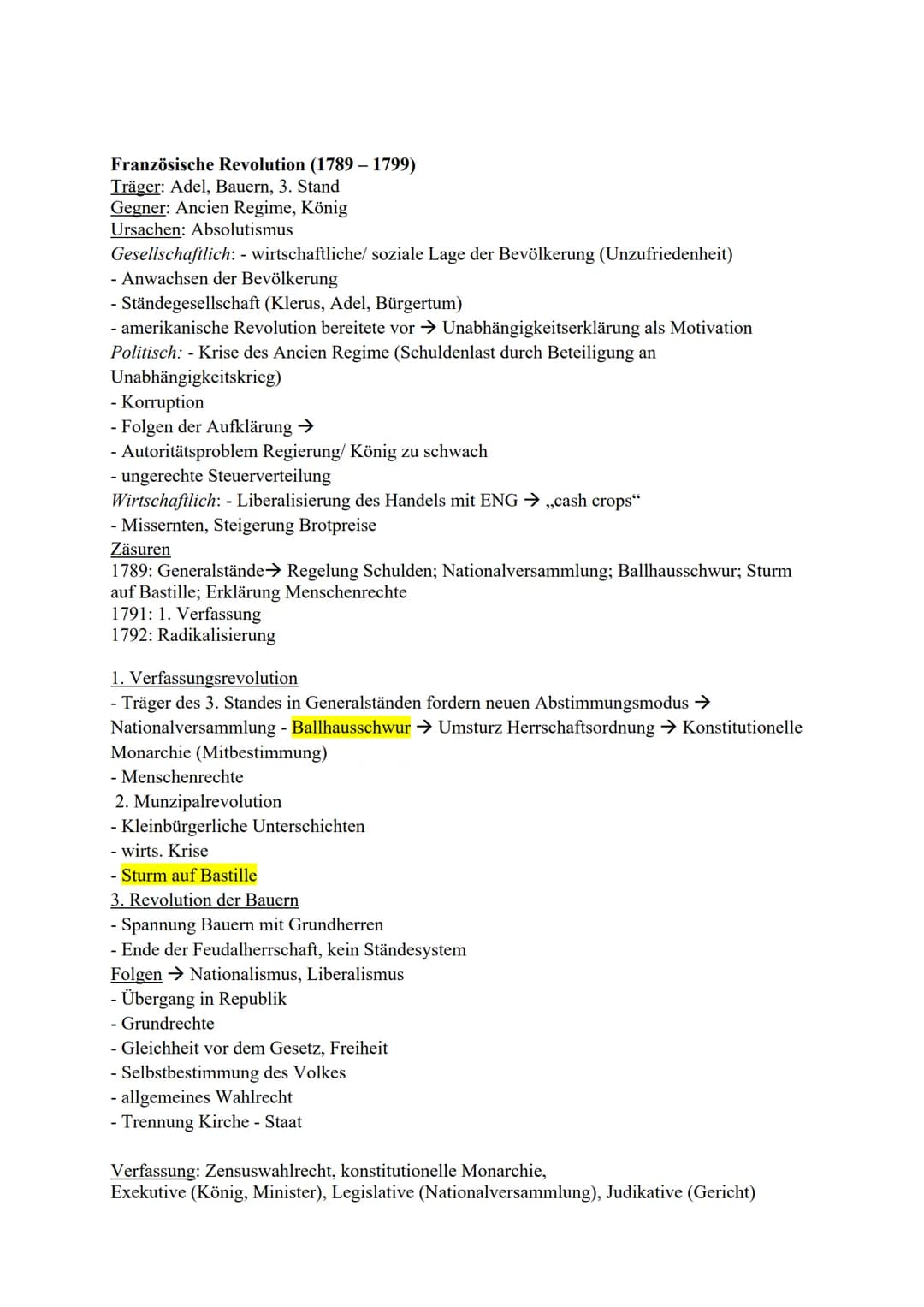 Amerikanische Revolution (1773-1787)
= die Unabhängigkeitsbewegung nordamerikanischen Siedler, die zum Unabhängigkeitskrieg
führte. Die Unab