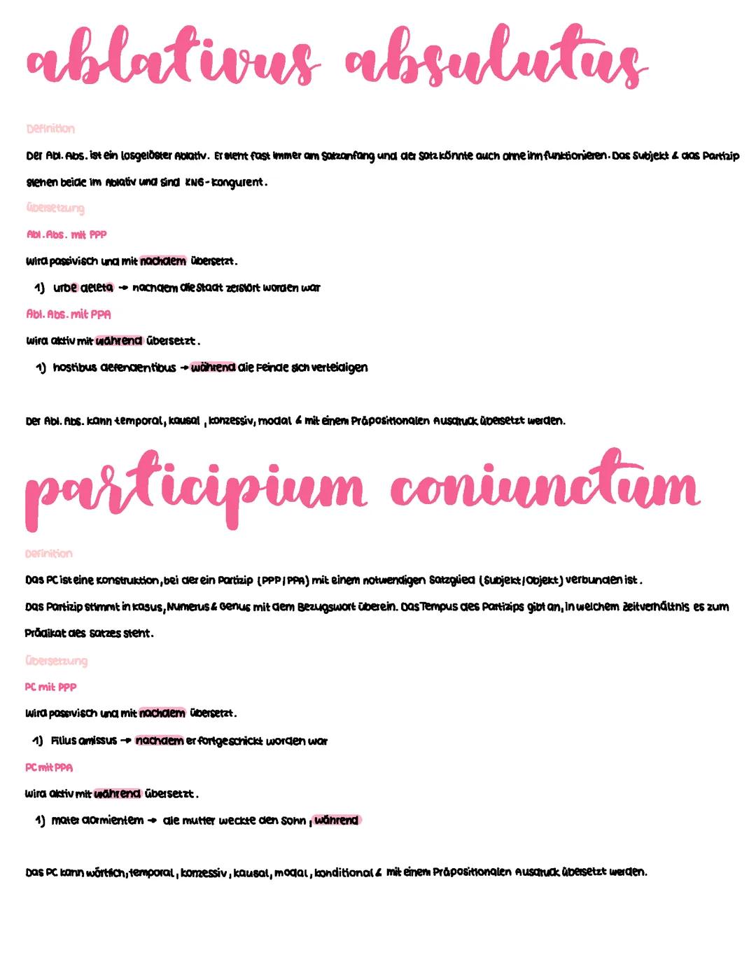 latein | PC & Abl.Abs