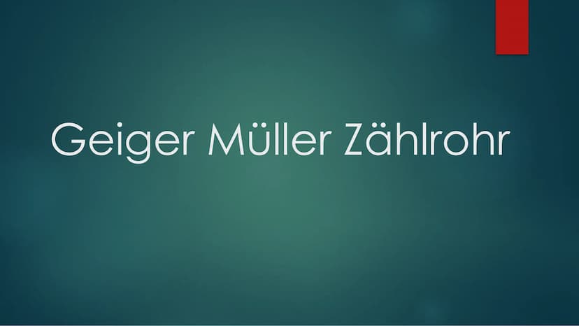 Geiger Müller Zählrohr Gliederung
1. Einführung
1.1 allgemeine Informationen
1.2 Geschichte des Geigerzählers
2. Aufbau
3. Funktionsweise
4.