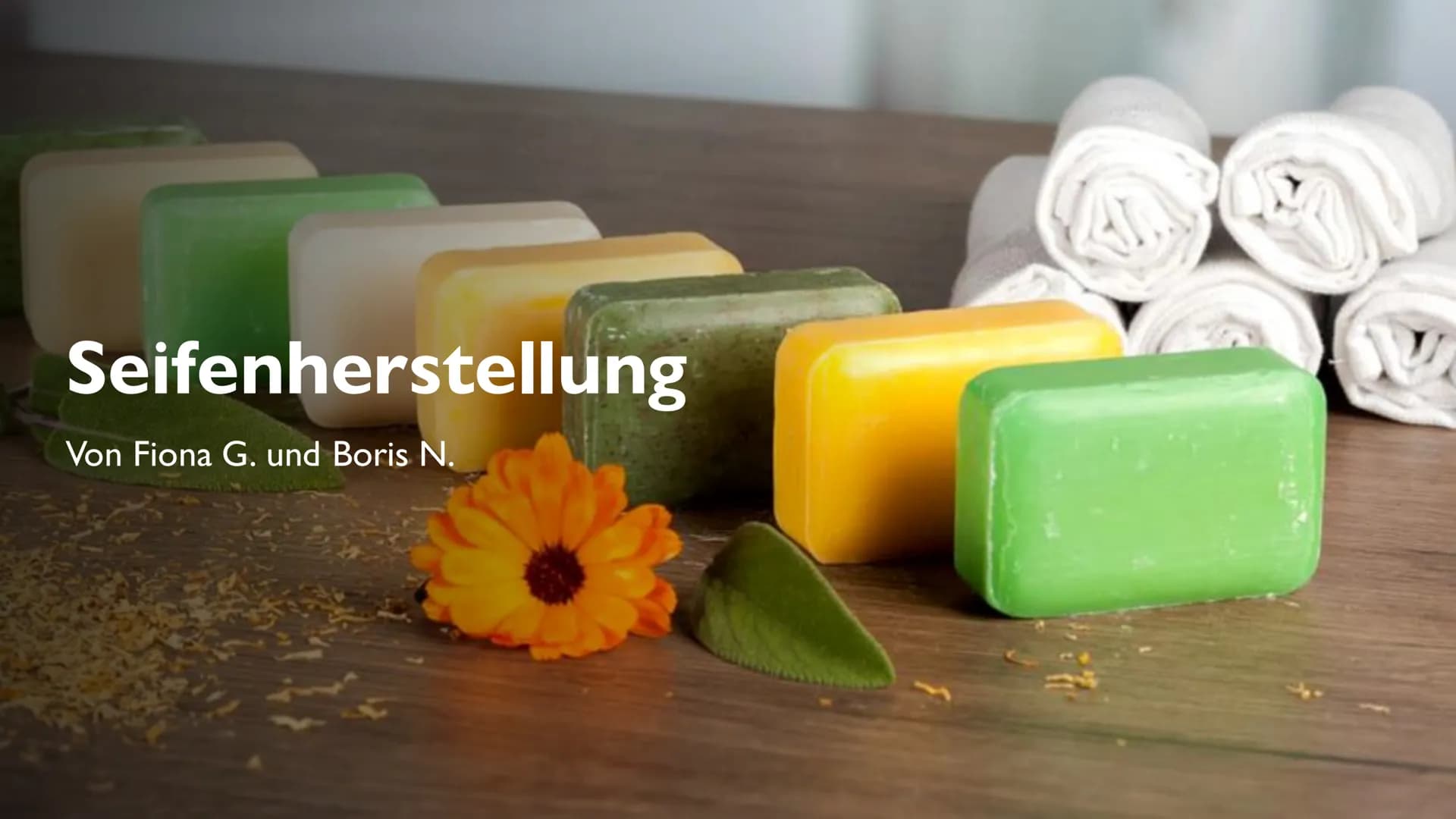 Seifenherstellung
herstel
Von Fiona G. und Boris N. Was ist Seife?
• Reinigung von Hand und Körper
Seifen sind Natrium- oder Kalium-Salze hö